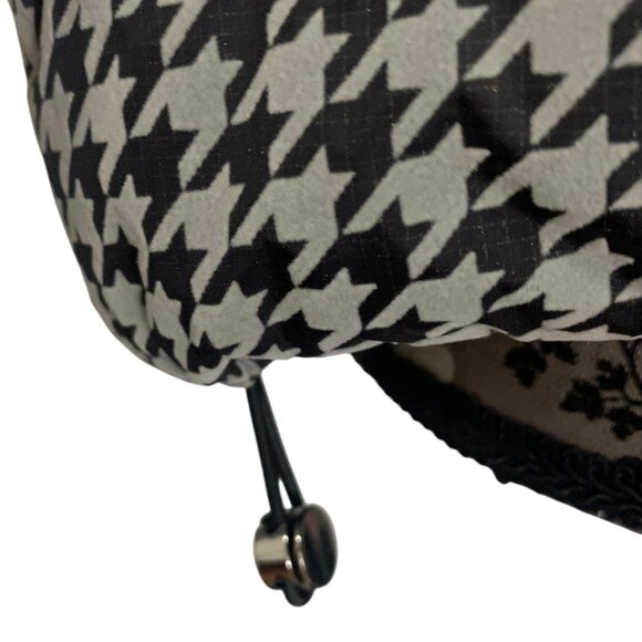 Houndstooth Lightweight Puffer Jacket w/ Drawstring Hem Vimyig Womens Size S NWT - Picture 5 of 10